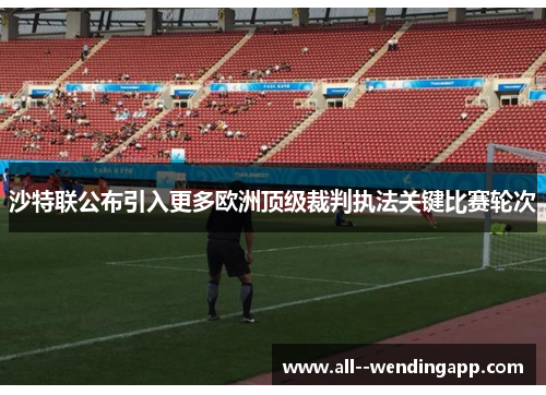 沙特联公布引入更多欧洲顶级裁判执法关键比赛轮次